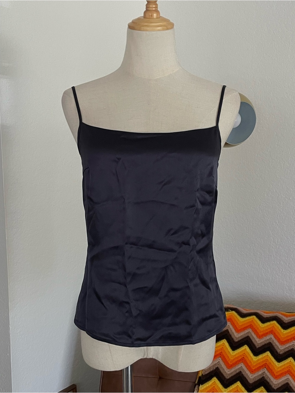 Escada Silk Navy Slip Tank Top